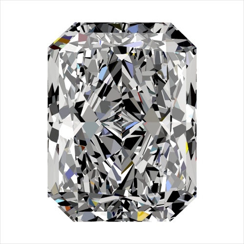 0.54 carat J-VS2 Natūralus Radiant Deimantas (1)