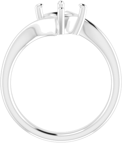 Sužadėtuvių Žiedas „Solitaire Bypass“ 14k white gold Round 7mm (2)
