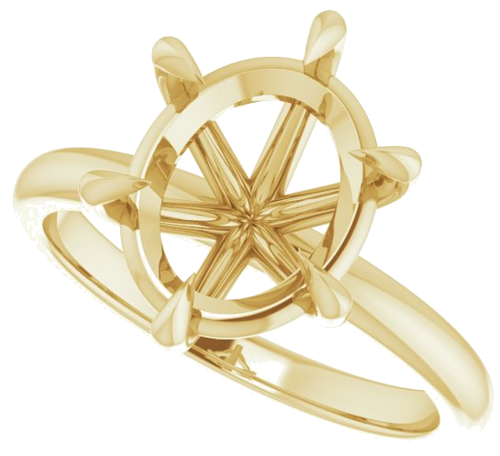 Sužadėtuvių Žiedas „Claw-Prong“ 14k yellow gold Oval 11mm x 9mm (5)