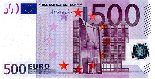 500 euro banknote PMG GEM UNC 65 (1)