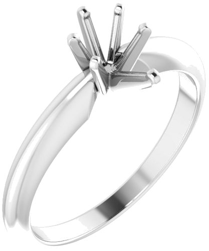 14K White 7x4.5 mm Pear 6-Prong Ring Mounting (1)