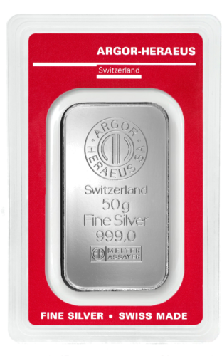 50 g Silver Bar .999 Argor-Heraeus (1)