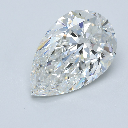 6.01 carat G-VS2 Natūralus Pear Deimantas (1)