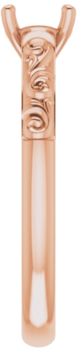 Sužadėtuvių Žiedas „Solitaire“ 10k rose gold Round 5.5mm (4)