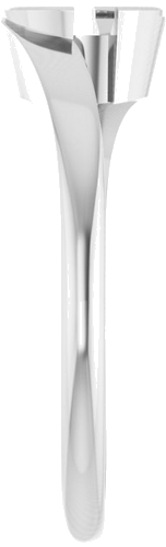 Sužadėtuvių Žiedas „Half-Bezel Solitaire“ 14k white gold Round 5.5mm (4)