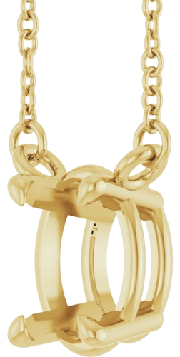 Pakabukas „Oval 4-Prong“ 14k yellow gold Oval 8mm x 6mm (2)