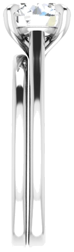 Platinum  7.4 mm Round Solitaire Engagement Ring Mounting (9)