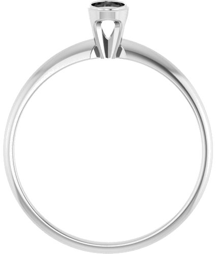 14K White 5x3 mm Oval Solitaire Engagement Ring (2)