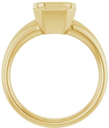 Sužadėtuvių Žiedas „Bezel-Set Solitaire“ 14k yellow gold Emerald 9mm x 7mm (2)