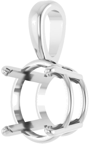 Pakabukas „Solitaire“ 585 Baltojo Aukso Round 10.5mm (2)