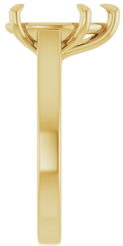 Sužadėtuvių Žiedas „Claw-Prong“ 14k yellow gold Pear 12mm x 8mm (4)