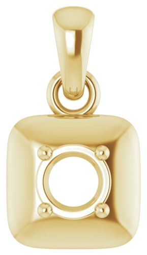 Pakabukas „Solitaire“ 14k yellow gold Round 4.1mm (1)