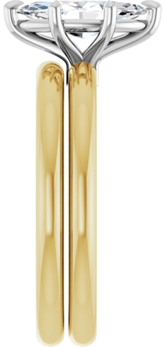 Sužadėtuvių Žiedas 585 Baltojo Ir Geltonojo Aukso Marquise 10mm x 5mm (7)