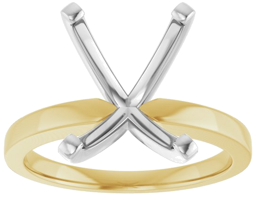 Sužadėtuvių Žiedas „Solitaire“ 14k yellow/white gold Emerald 11mm x 9mm (3)
