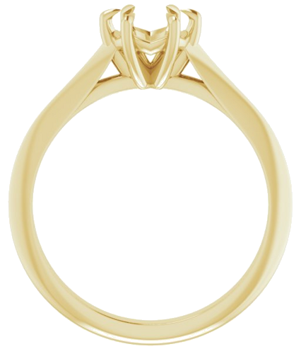 Sužadėtuvių Žiedas „Claw-Prong Solitaire“ 10k yellow gold Round 6mm (2)