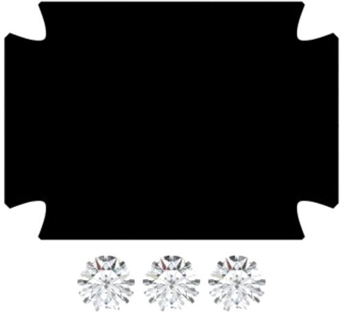 Pakabukas „Accented“ 925 Sidabro Emerald 7mm x 5mm (4)