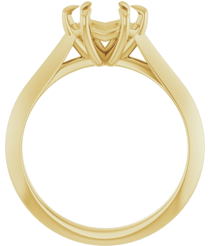 Sužadėtuvių Žiedas „Claw-Prong Solitaire“ 14k yellow gold Round 7.4mm (2)