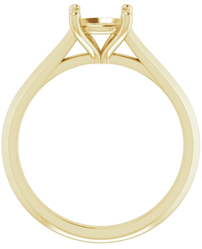 Sužadėtuvių Žiedas „Solitaire“ 585 Geltonojo Aukso Round 7mm (2)