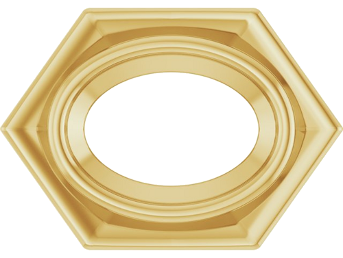 Pakabukas „Bezel-Set“ 14k yellow gold Oval 7mm x 5mm (1)