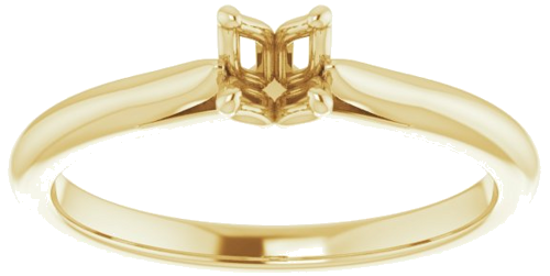 Sužadėtuvių Žiedas „Solitaire“ 585 Geltonojo Aukso Round 4.1mm (3)