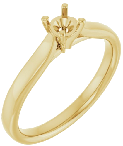 14K Yellow 4.1 mm Round Engagement Ring Mounting (1)