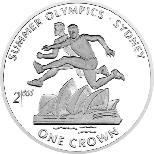 2000 Sydney Olympic Games Netherlands Antilles 25 Guilders Silver Coin (1)