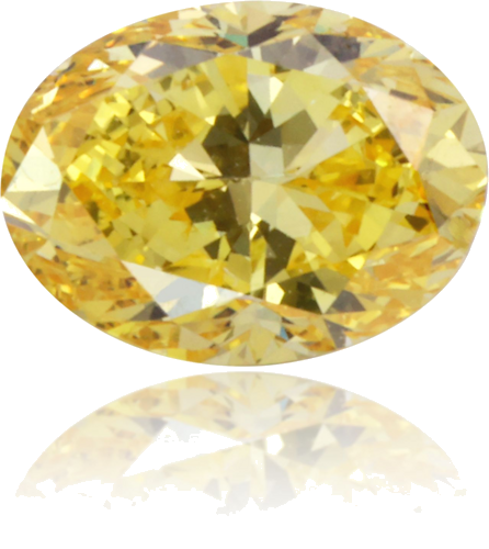 0.35 carat Fancy Vivid Yellow-VVS2 Natūralus Oval Deimantas (1)