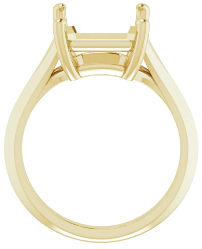 Sužadėtuvių Žiedas „Solitaire Split Shank“ 14k yellow gold Emerald 12mm x 10mm (2)