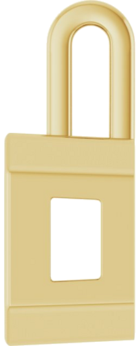 Pakabukas „Bezel-Set Solitaire“ 14k yellow gold Asscher 8mm (3)