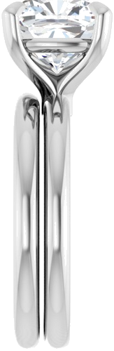 Sužadėtuvių Žiedas 585 Baltojo Aukso Cushion 9mm (9)