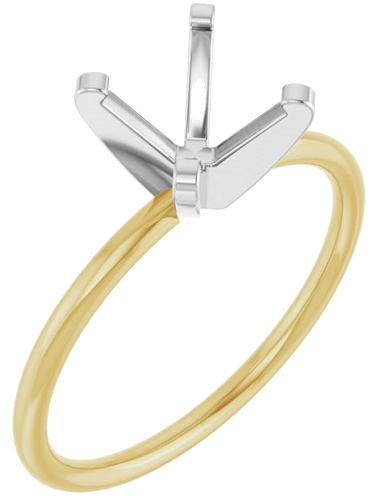 Sužadėtuvių Žiedas „Solitaire“ 14k yellow/white gold Round 7.6mm (1)