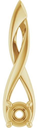 Pakabukas „Infinity-Inspired Solitaire“ 14k yellow gold Round 4.1mm (1)