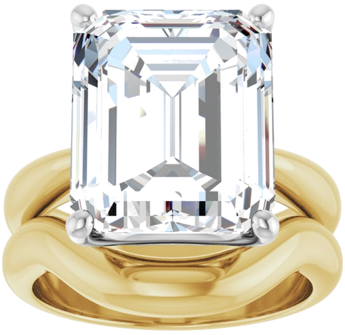 Sužadėtuvių Žiedas „Solitaire Crown-Inspired“ 14k yellow/white gold Emerald 13mm x 11mm (8)