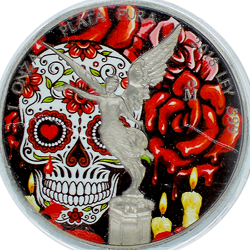 1 oz Mirusiųjų Diena - Libertad (Art of Color collection) spalvota sidabrinė moneta (2)