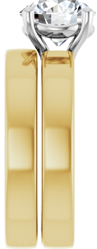 Sužadėtuvių Žiedas „Solitaire“ 14k yellow/white gold Round 8mm (9)