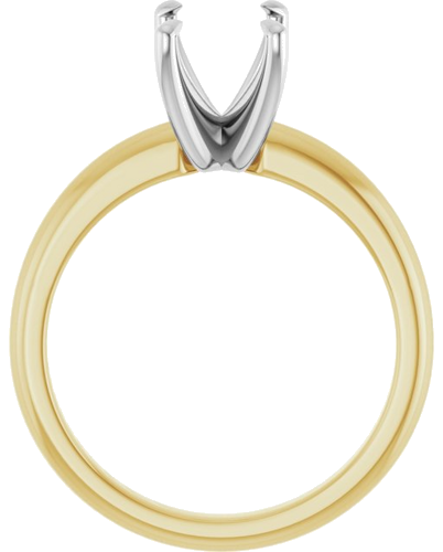 Sužadėtuvių Žiedas „Solitaire“ 585 Baltojo Ir Geltonojo Aukso Emerald 8mm x 6mm (2)