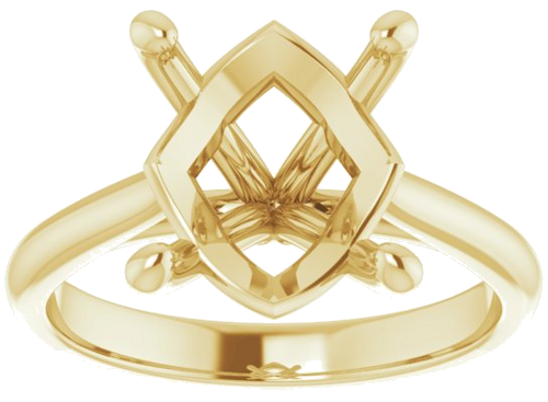 Sužadėtuvių Žiedas „Solitaire“ 10k yellow gold Oval 12mm x 10mm (3)