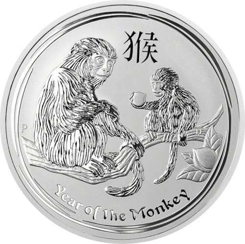 1/2 oz Year of the Monkey 2016 (Lunar II) Australia Silver Coin (1)