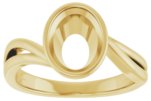 Sužadėtuvių Žiedas „Bezel-Set“ 14k yellow gold Oval 9mm x 7mm (3)