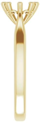 14K Yellow 6.5 mm Round Solitaire Engagement Ring Mounting (4)