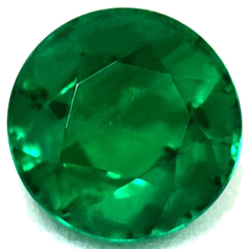 0.66 carat GREEN Round Smaragdas (1)