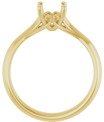 Sužadėtuvių Žiedas „Solitaire“ 585 Geltonojo Aukso Round 6.5mm (2)