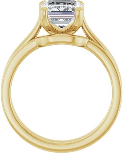 Sužadėtuvių Žiedas 14k yellow gold Emerald 9mm x 7mm (7)