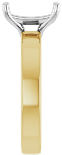 Sužadėtuvių Žiedas „Solitaire“ 14k yellow/white gold Emerald 9mm x 7mm (4)