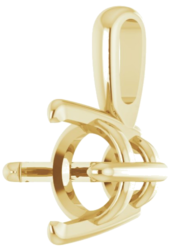 Pakabukas „Solitaire“ 585 Geltonojo Aukso Round 5.5mm (2)