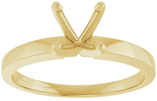 Sužadėtuvių Žiedas „Solitaire“ 14k yellow gold Round 6.6mm x 7.2mm (3)