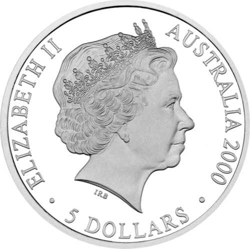 2000 Sidnėjaus Olimpiada Driežas Australija sidabrinė moneta (2)