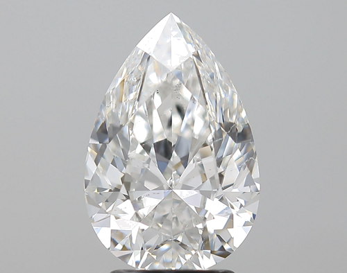 3.01 carat F-SI1 Natūralus Pear Deimantas (1)
