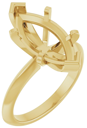 Sužadėtuvių Žiedas „Knife-Edge“ 14k yellow gold Marquise 16mm x 8mm (1)