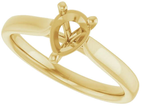 Sužadėtuvių Žiedas 14k yellow gold Pear 7mm x 5mm (5)